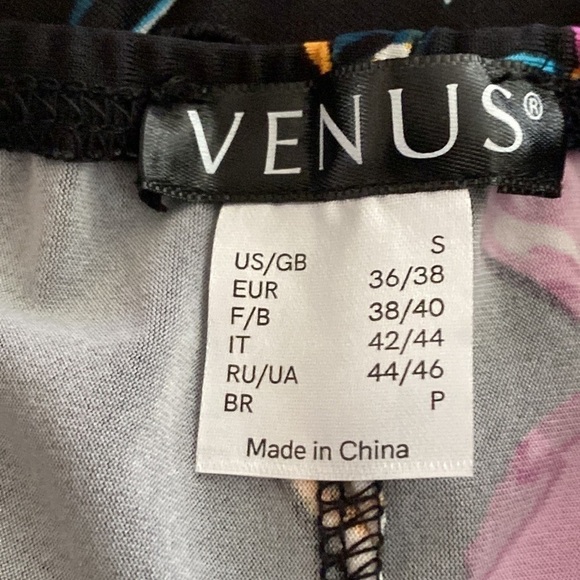 Venus Women’s Black & Purple Floral Off-Shoulder Bodycon Short Mini Dress Size S - Picture 4 of 7